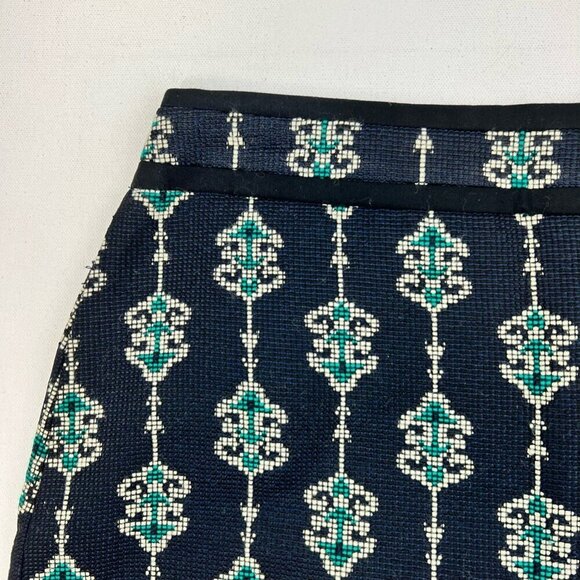 Zara Basic Womens Straight Skirt Multicolor Paisley Side Zipper Mini Size Medium - Picture 6 of 10